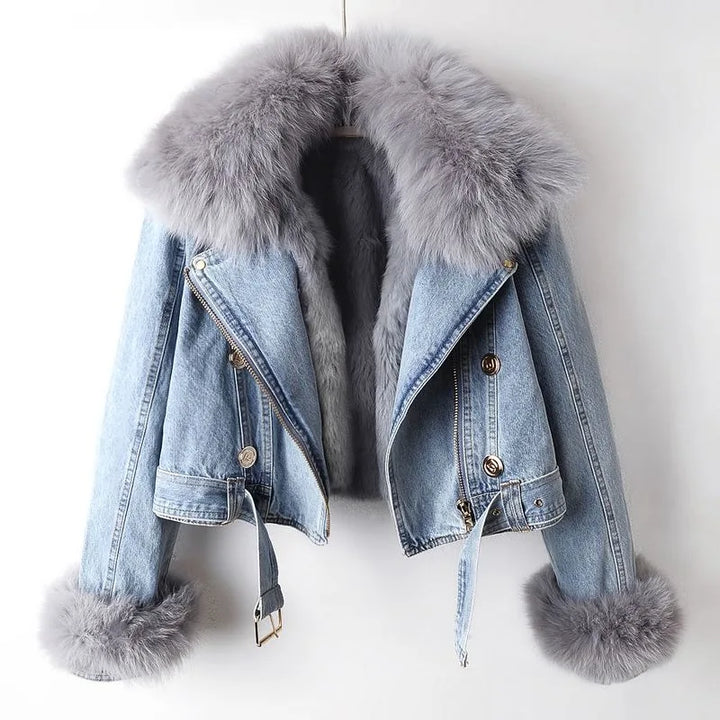 Nora | Fur-Lined Denim Jacket