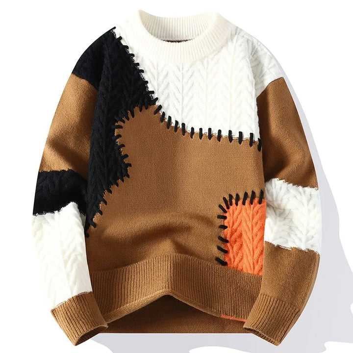 Thomas | Casual Patchwork Jumper