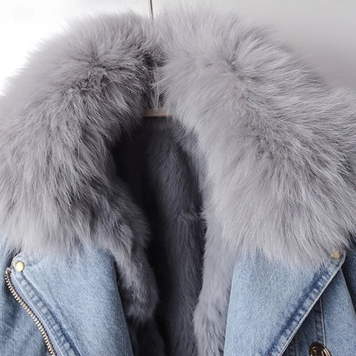 Nora | Fur-Lined Denim Jacket