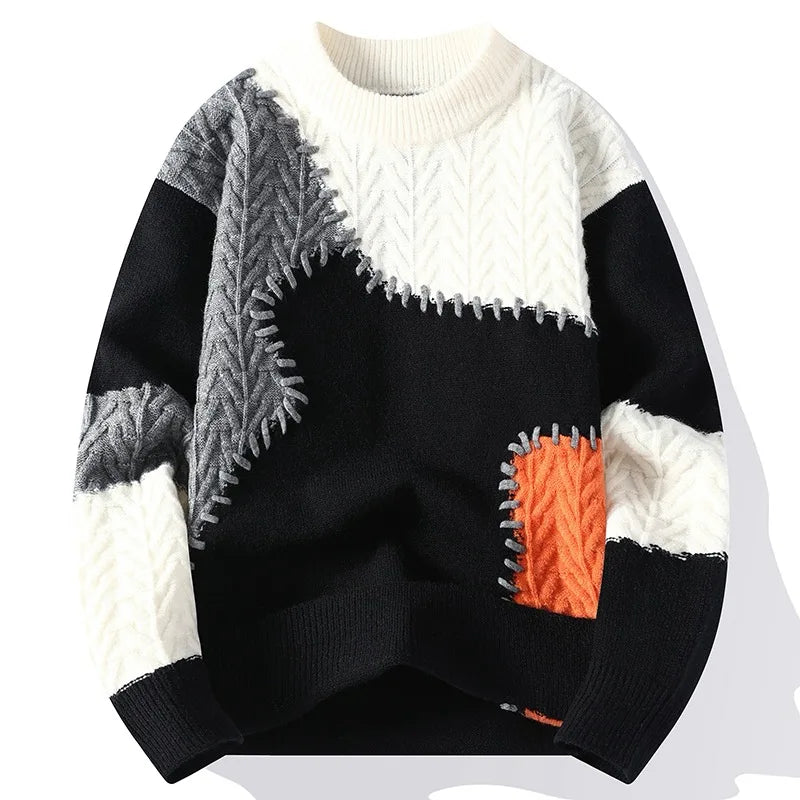 Thomas | Casual Patchwork Jumper