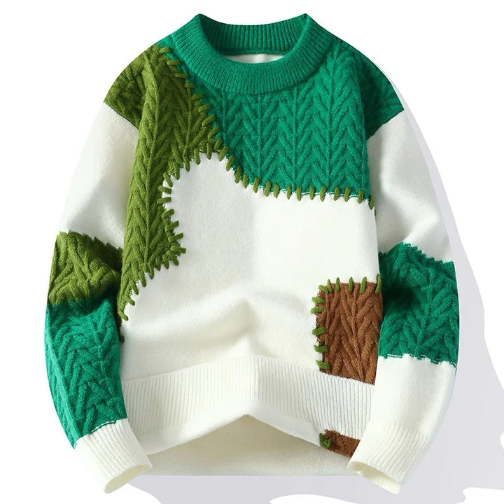 Thomas | Casual Patchwork Jumper